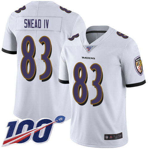 Baltimore Ravens Limited White Men Willie Snead IV Road Jersey NFL Football #83 100th Season Vapor Untouchable